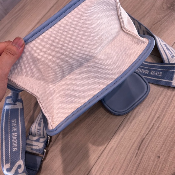 Steve Madden Blue Canvas Mini Tote Purse - Picture 15 of 15